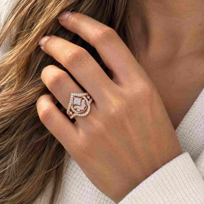 Princess Cut Diamond E VVS2 IGI Certified Lab Grown Diamond Ring
