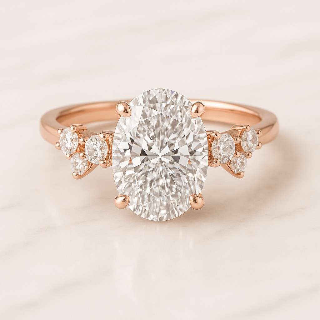 Princess Cut Diamond Solitaire Engagement Ring, Certified 2.50ct EVVS2 Lab Created Diamond