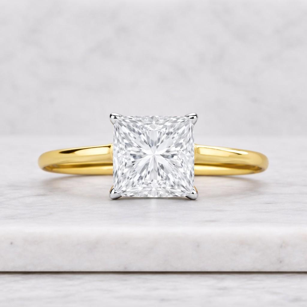 princess cut diamond solitaire engagement rings 
