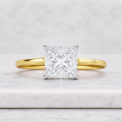 Princess Cut Diamond Solitaire Engagement Rings 