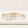Princess Cut Diamond Wedding Ring and Band