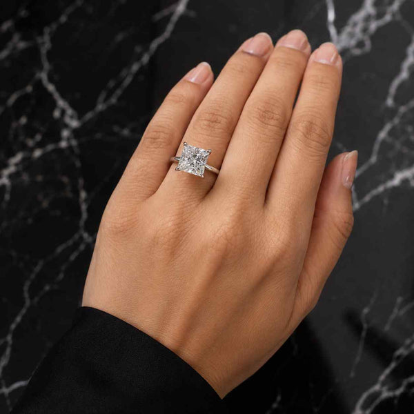 Princess Cut IGI Certified Lab Grown Diamond Solitaire Engagement Ring
