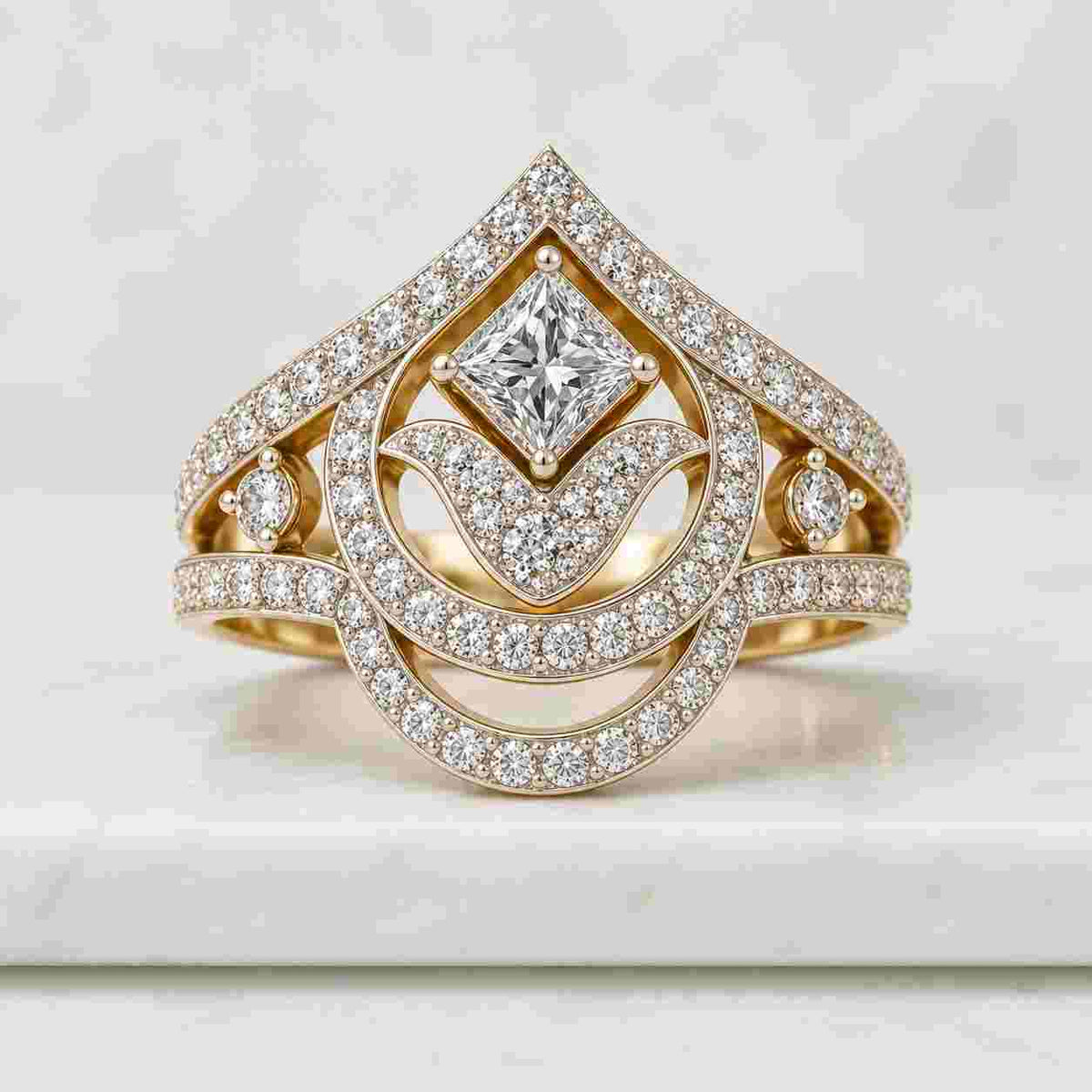 princess cut lab grown diamond engagement ring,