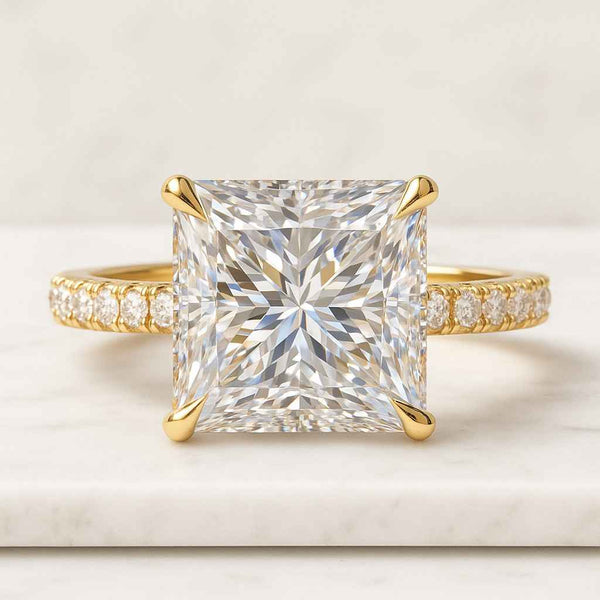 Princess Cut Lab Grown Diamond Ring Princess Lab Grown Diamond Engagement Ring Anniversary Gifts for Her