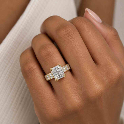 Princess Cut Ring Lab Grown Platinum Tiara Vintage Engagement
