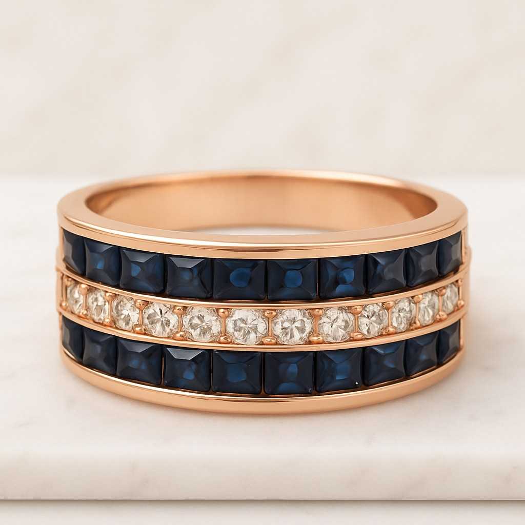 Princess Cut Sapphire Engagement Ring Teal Sapphire Ring 14K Dainty Gold Diamond Cluster Ring