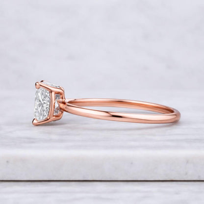 Princess Cut Solitaire Moissanite Ring