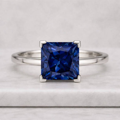 Princess Diamond Engagement Ring Small Diamond Promise Ring Unique white gold Ring