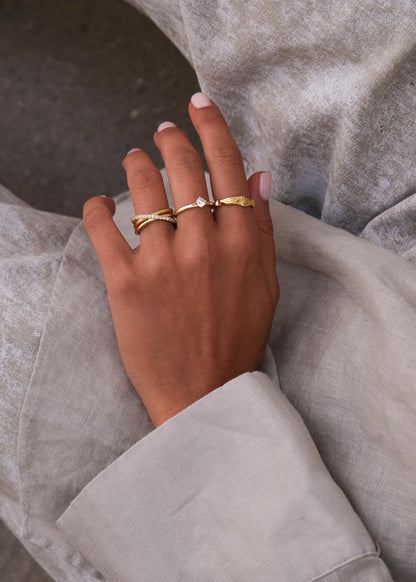 Princess Lab Grown Diamond Engagement Ring, Pave Set Wedding Ring for Her