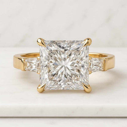 Princess Moissanite Engagement Ring Princess Cut Moissanite Ring For Bridal Gift Prong Set Solitaire Ring