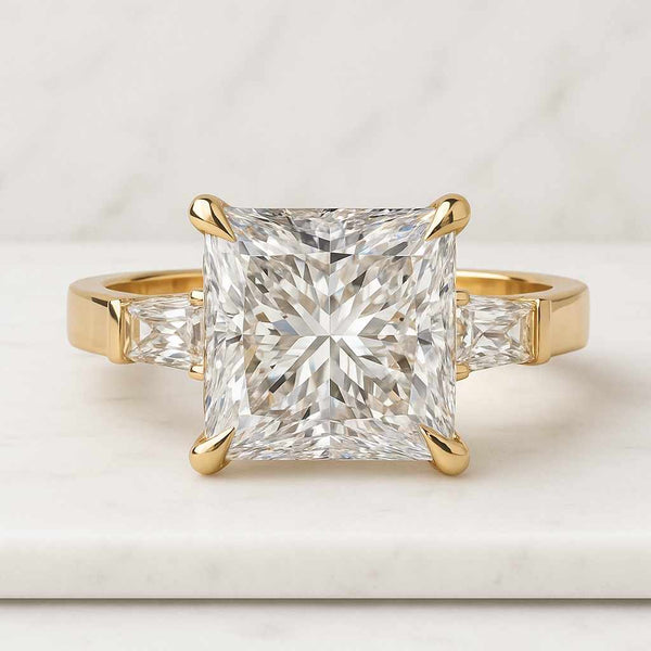 Princess Moissanite Engagement Ring Princess Cut Moissanite Ring For Bridal Gift Prong Set Solitaire Ring