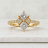 Princess Cut Lab Grown Diamond Cluster Ring