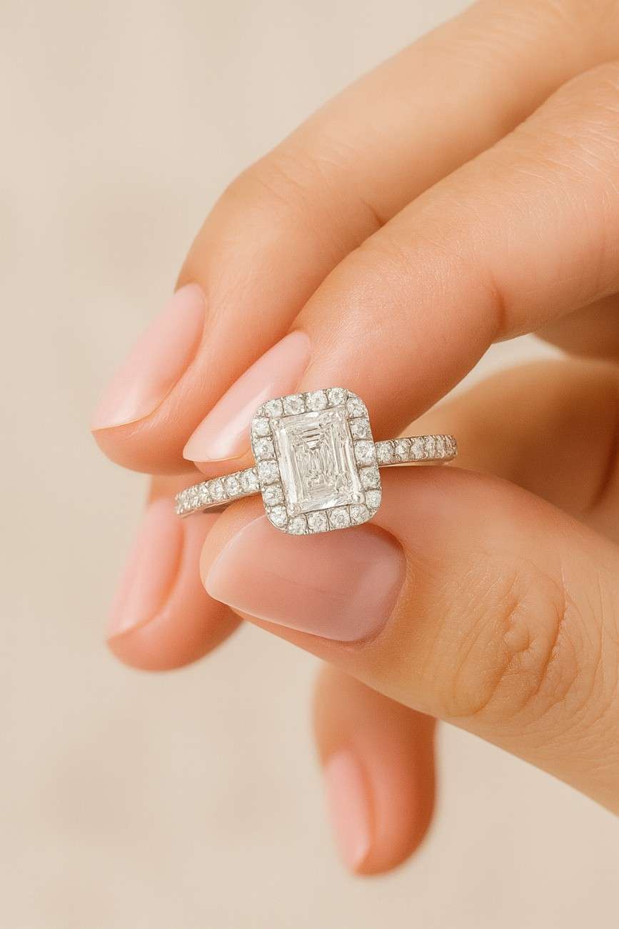 prong set diamond ring 14k solid gold ring