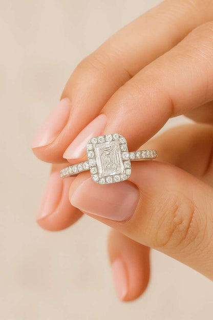 Prong Set Diamond Ring 14K Solid Gold Ring