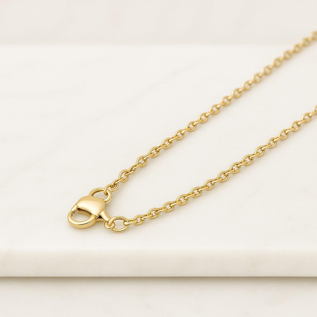 Prong Set Eco Friendly Diamond Bridal Necklace 14K Solid Gold Solitaire Necklace For Her