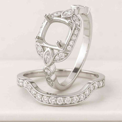 Prong Set Ring Balnks Genuine Lab Grown Diamond Ring Setting Custom Made Ring Gold Semi Mount Ring