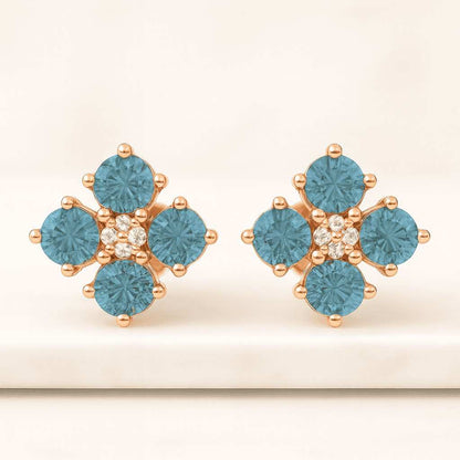 Push Back Earrings 0.2 4 CTW 8mm for Women & Men