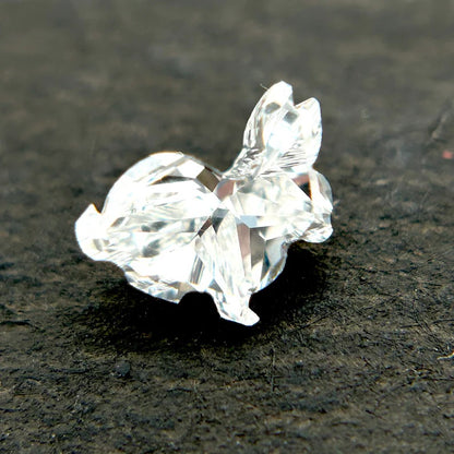 Rabbit Fancy Shape Lab Grown Diamond for Pendants, Standing Rabbit Shape Cvd Lab Diamond For Gift