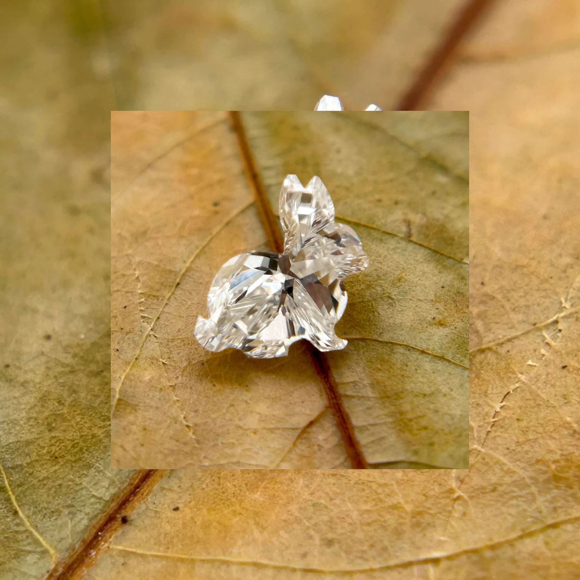 Rabbit Shape Diamond, CVD Diamond Jewelry, anniversary gift