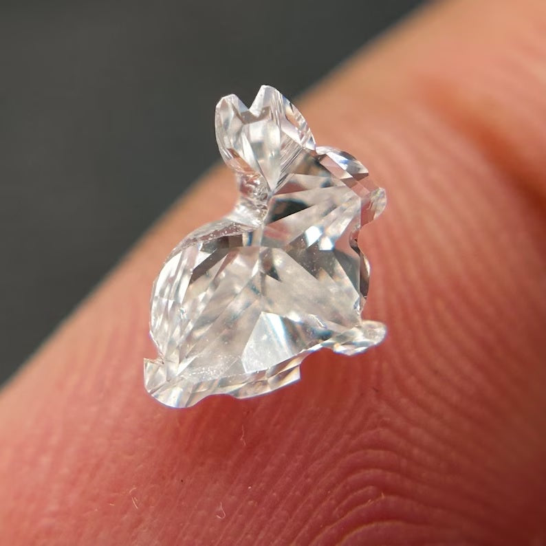 Rabbit lab grown diamond for engagement pendant , fancy cut lab grown diamond, antique diamond for jewelry making
