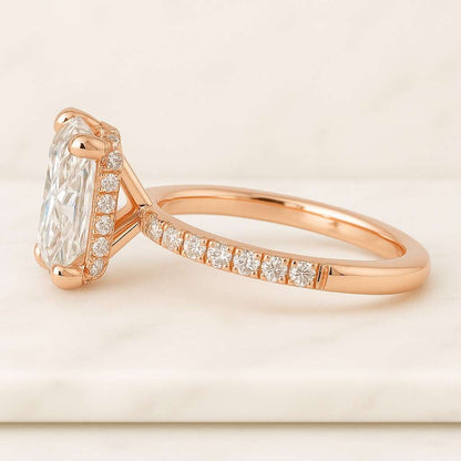 Radiant Cut Lab Grown Diamond Solitaire Engagement Ring 2.00ct Radiant Cut Diamond Split Shank Ring