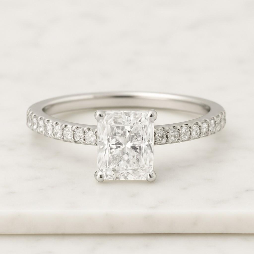 Radiant Cut Lab Grown Diamond For Beautiful Engagement Ring Or Pendant Handcrafted CVD Diamond Gift For Bride Anniversary Gift