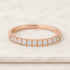 2.00 MM Round Diamond Half Eternity Wedding Band In 18K Rose Gold