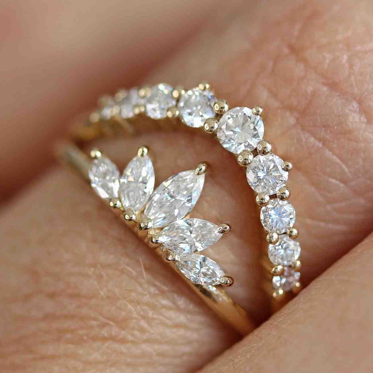 Radiant Cut Diamond Stackable Band