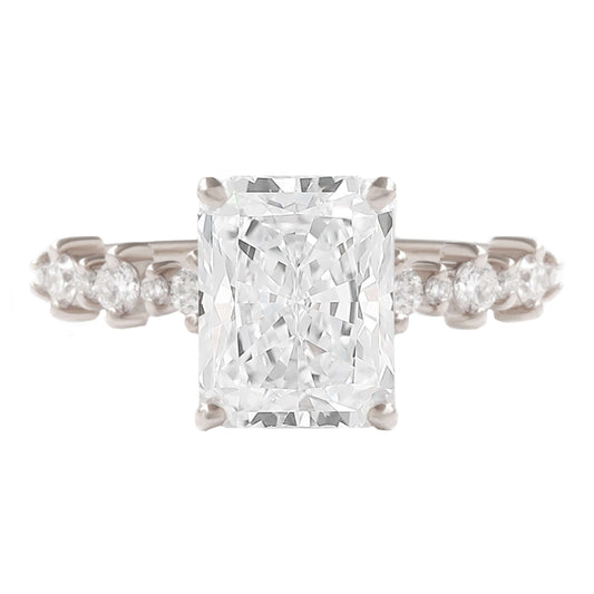 Radiant Cut Half Eternity Diamond Ring