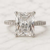 Radiant Cut Lab Grown Half Eternity Engagement Ring