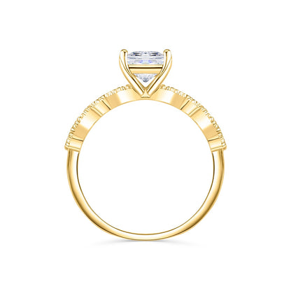 Radiant Cut Lab Diamond Wedding Ring