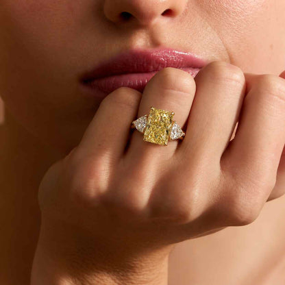 3.00CT IGI Certified Radiant Cut Lab Grown Diamond Engagement Ring, 14K Gold Radiant Diamond Anniversary Ring

