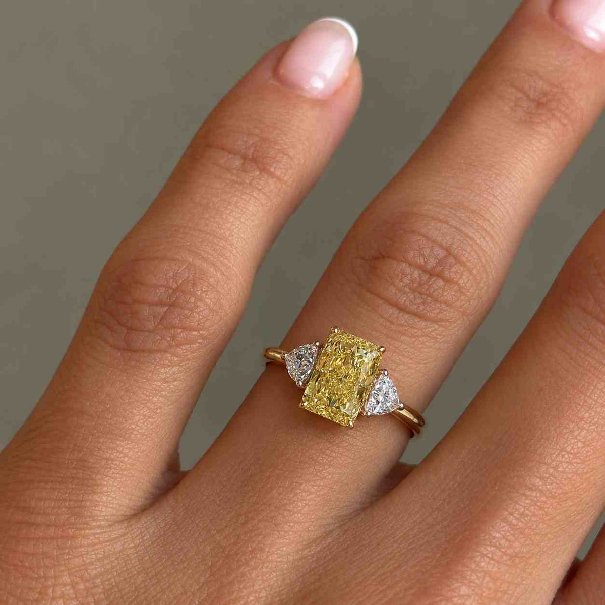 Radiant Cut Lab Grown Diamond Engagement Ring, Hidden Halo Solitaire Wedding Ring, Promise Ring for Women, Anniversary Gifts, Proposal Ring
