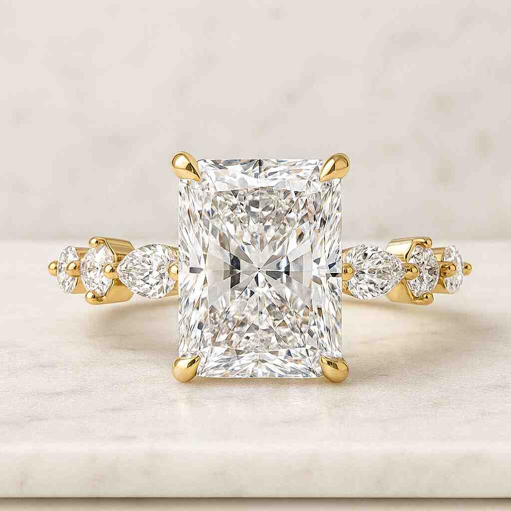 Radiant Cut Lab Grown Diamond For Beautiful Engagement Ring Or Pendant Handcrafted CVD Diamond Gift For Bride Anniversary Gift