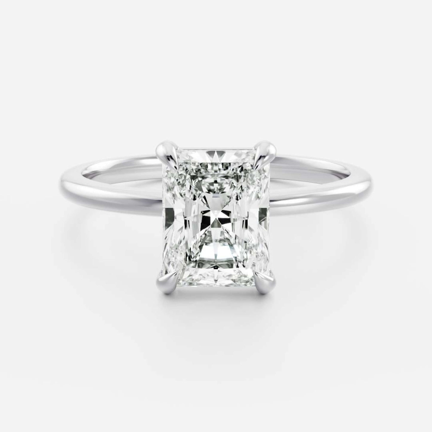 Radiant Cut Lab Grown Diamond Solitaire Engagement Ring