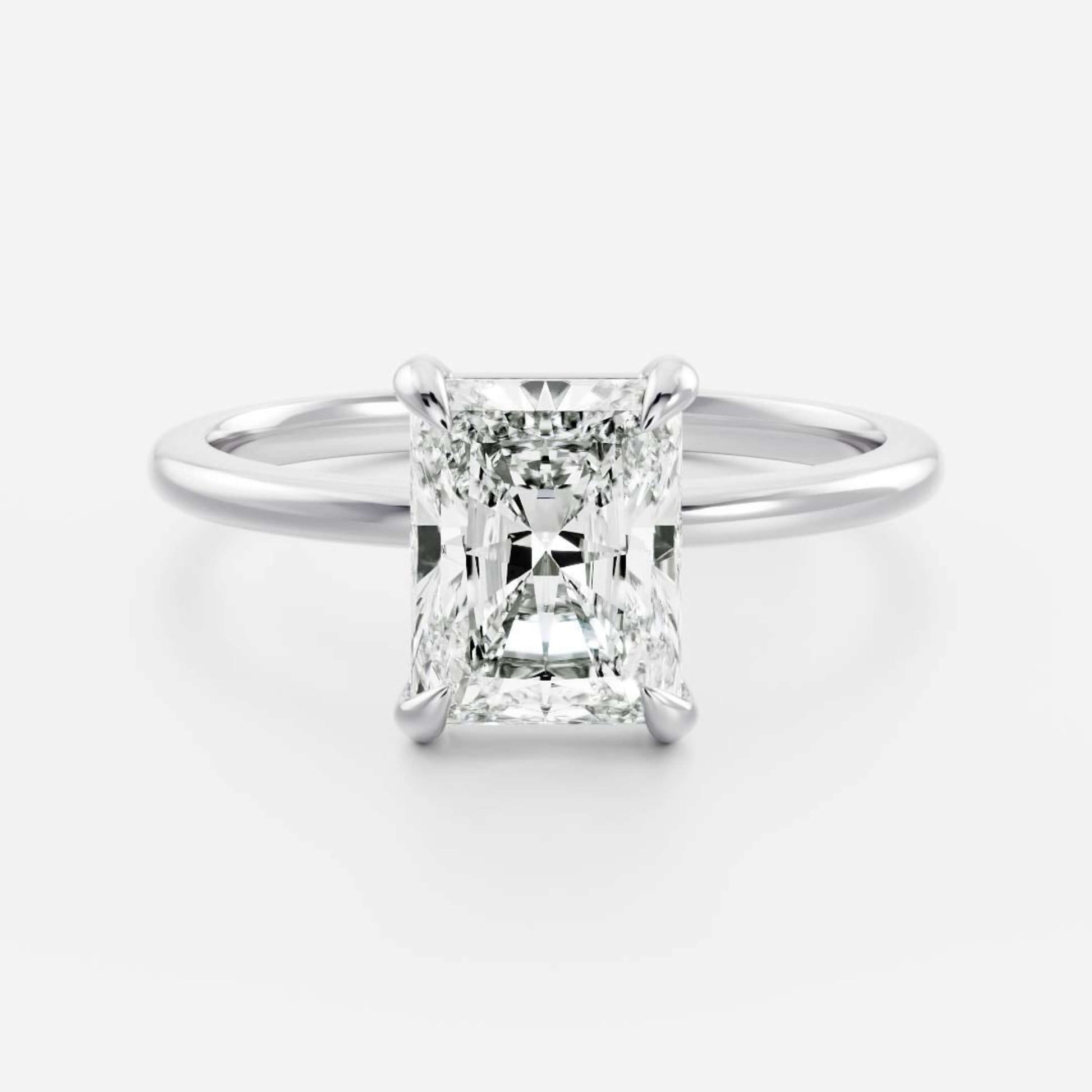 Radiant Cut Lab Grown Diamond Solitaire Engagement Ring