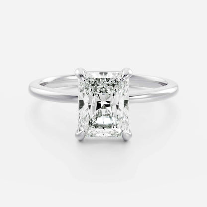 Radiant Cut Lab Grown Diamond Solitaire Engagement Ring