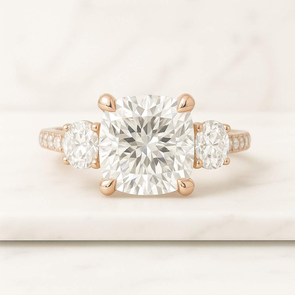 Radiant Cut Lab Grown Diamond Solitaire Engagement Ring  2.00ct Radiant Cut Diamond Split Shank Ring  IGI Certified  Proposal Ring