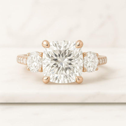 Radiant Cut Lab Grown Diamond Solitaire Engagement Ring  2.00ct Radiant Cut Diamond Split Shank Ring  IGI Certified  Proposal Ring