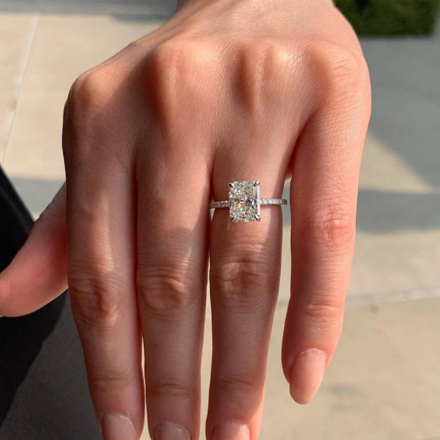 Radiant Cut Lab Grown Engagement Ring