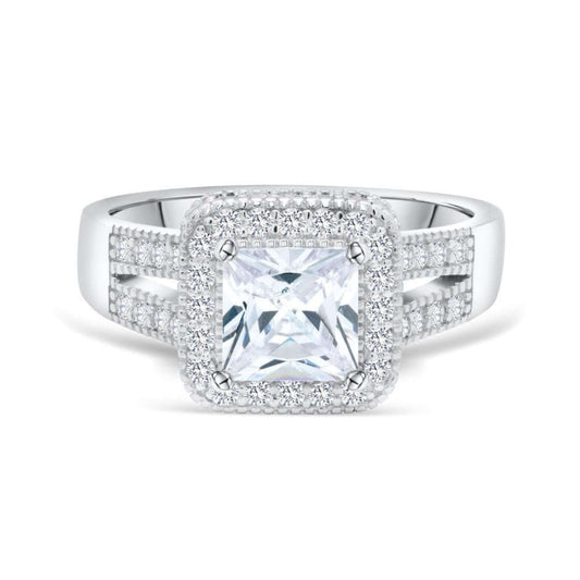 Radiant Cut Moissanite Engagement Ring