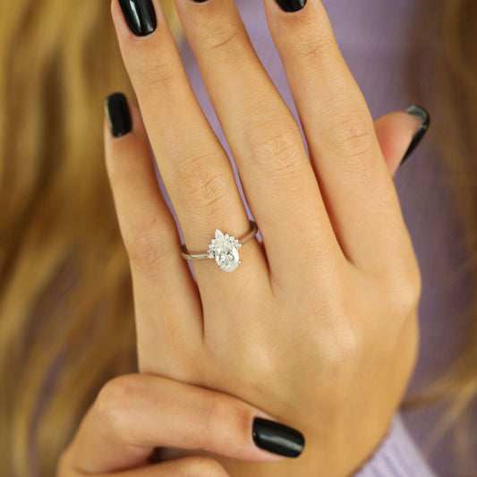 Radiant Diamond Hidden Halo Ring