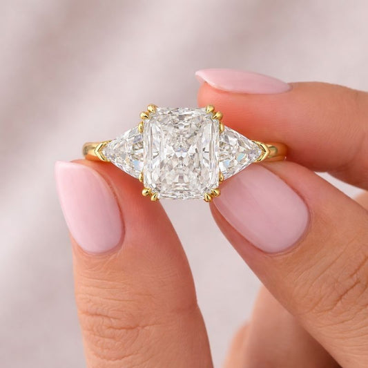 Radiant Diamond Trilogy Ring for Her