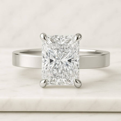 Radiant Lab Grown Diamond Engagement Ring