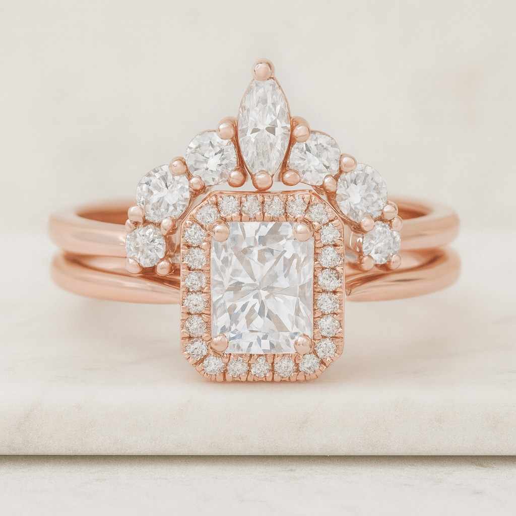 Radiant Lab Grown Diamond Solitaire Engagement Ring, 2.00ct Radiant Cut Diamond Split Shank Ring, IGI Certified, Proposal Ring
