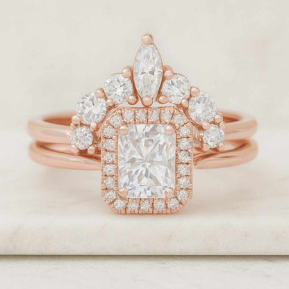 Radiant Lab Grown Diamond Solitaire Engagement Ring, 2.00ct Radiant Cut Diamond Split Shank Ring, IGI Certified, Proposal Ring
