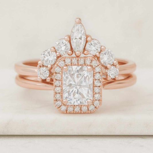 Radiant Lab Grown Diamond Solitaire Engagement Ring, 2.00ct Radiant Cut Diamond Split Shank Ring, IGI Certified, Proposal Ring
