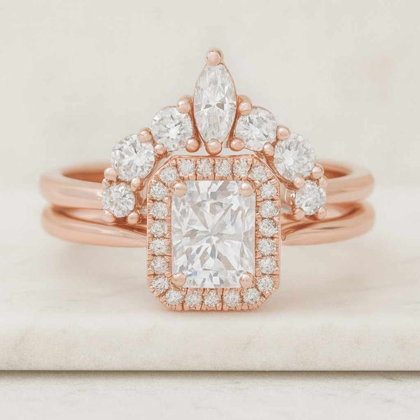 Radiant Lab Grown Diamond Solitaire Engagement Ring, 2.00ct Radiant Cut Diamond Split Shank Ring, IGI Certified, Proposal Ring
