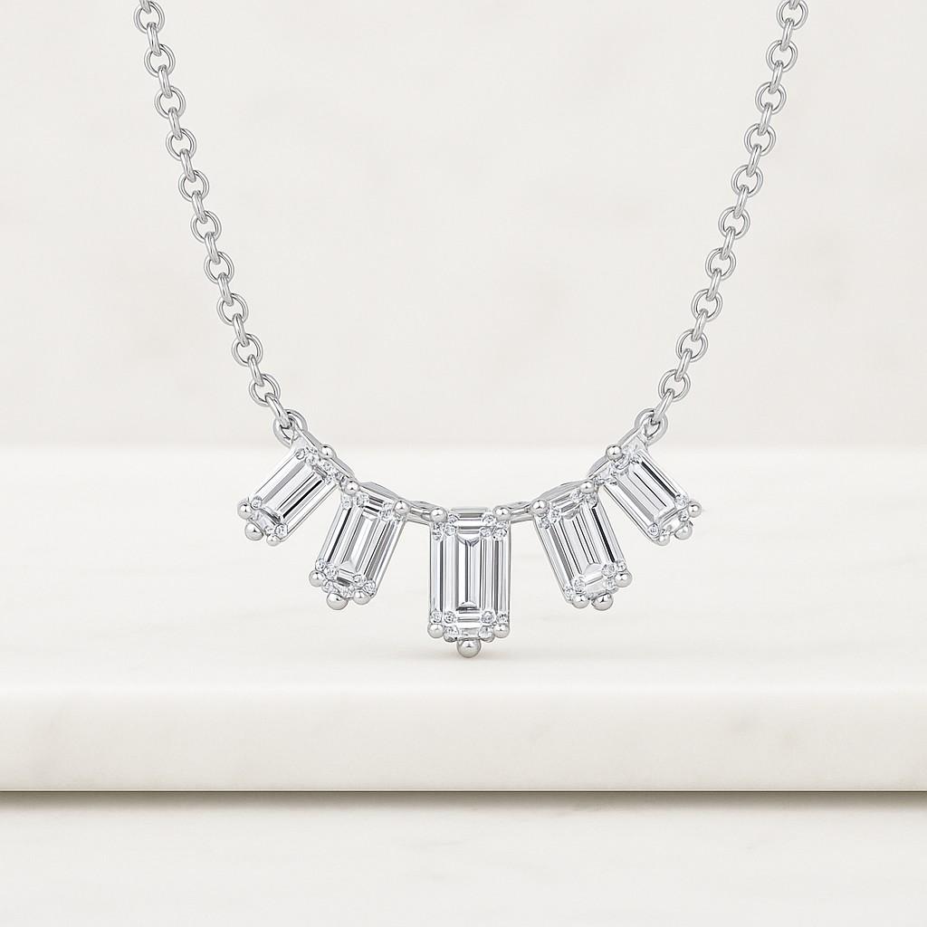 Radiant Lab Grown Diamond Solitaire Necklace