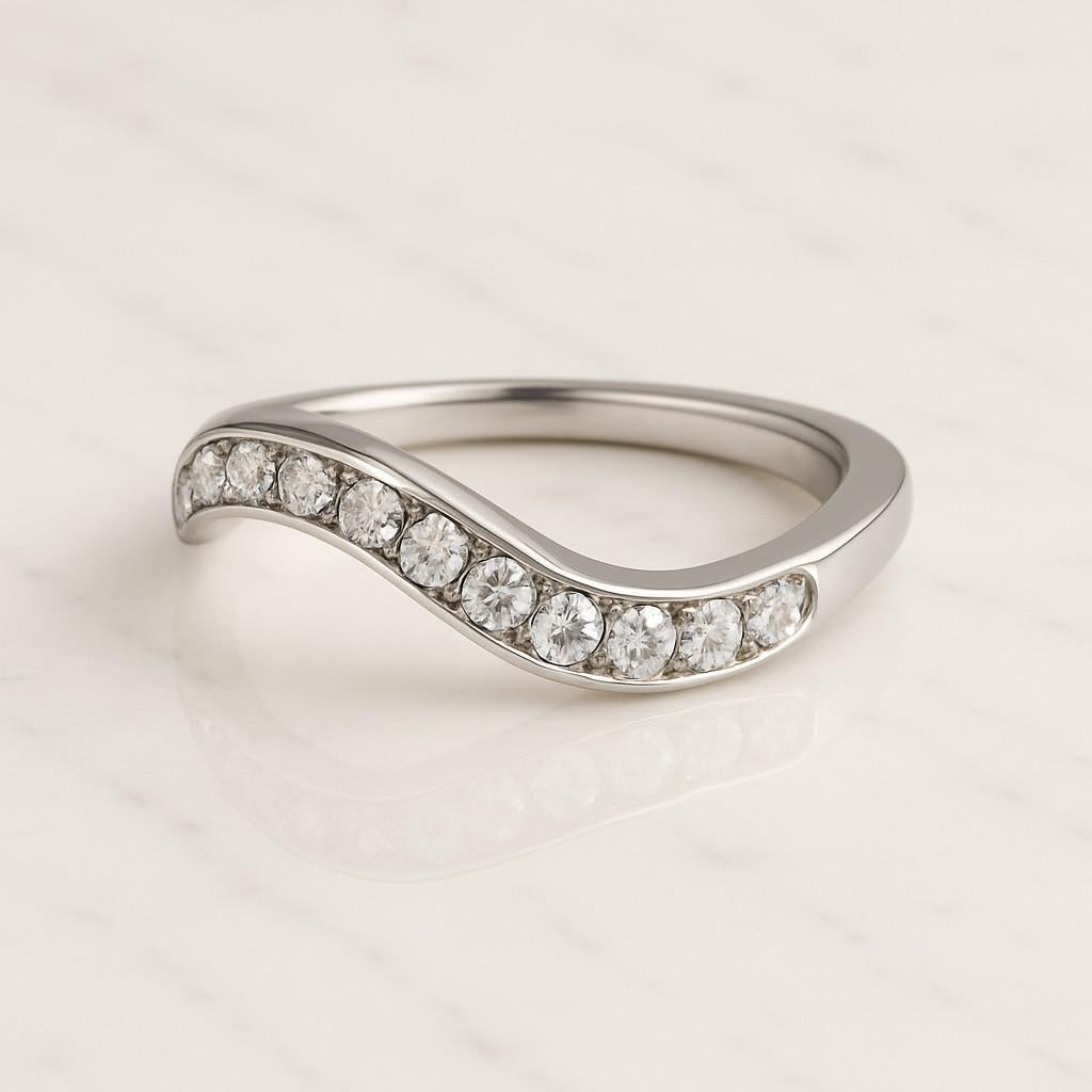 Radiant Lab Grown Diamond Wedding Band Radiant Cut Diamond Stackable Band Diamond Eternity Band Unique 9 Diamond Anniversary Gifts for Wife
